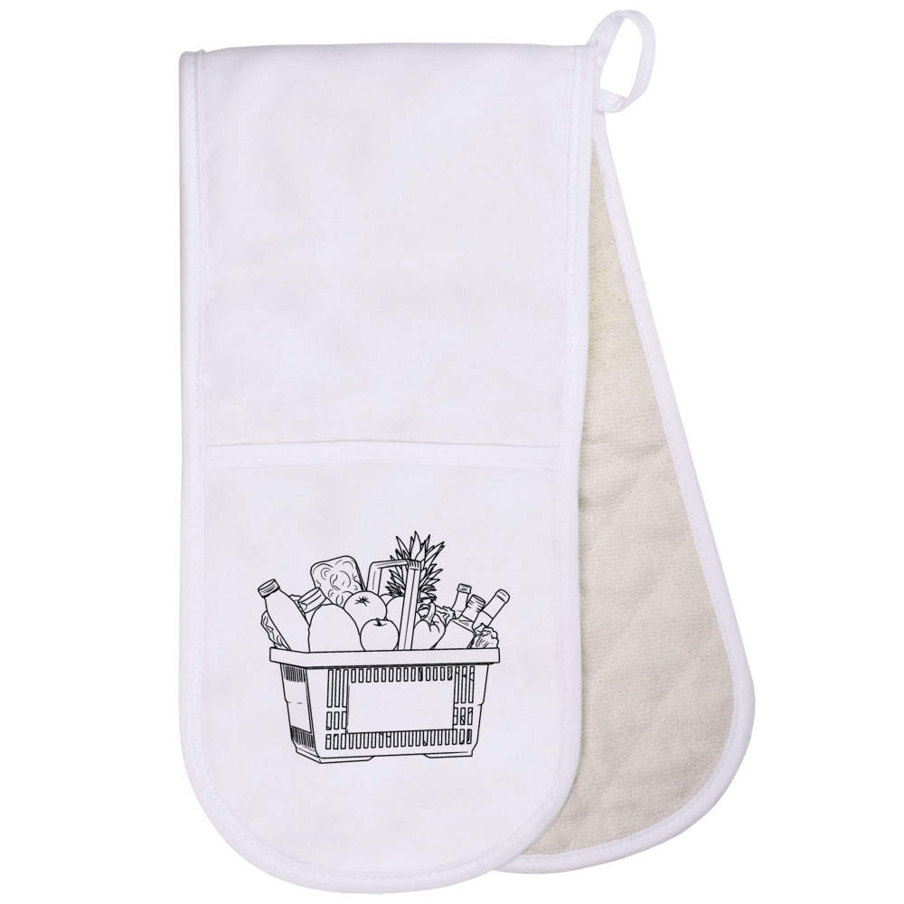 'Supermarket Basket' Oven Glove / Mitten (OG038447)