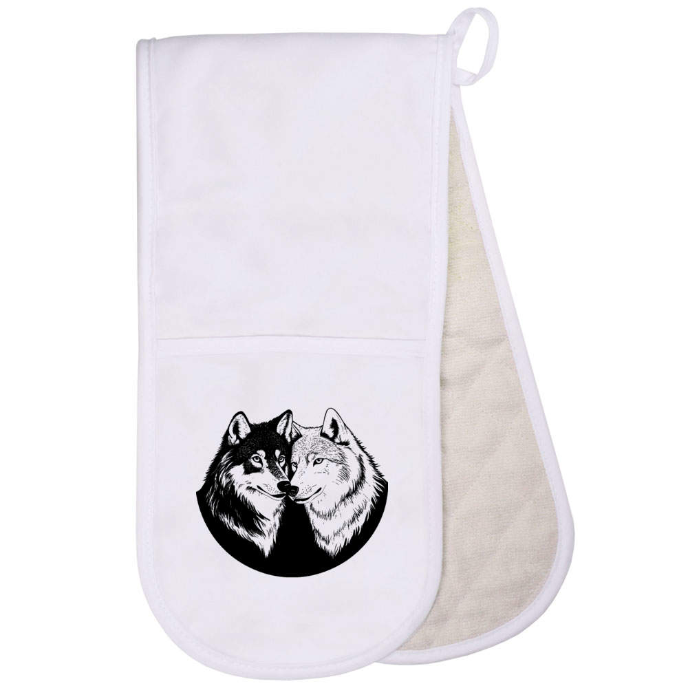 'Two Wolves' Oven Glove / Mitten (OG052134)