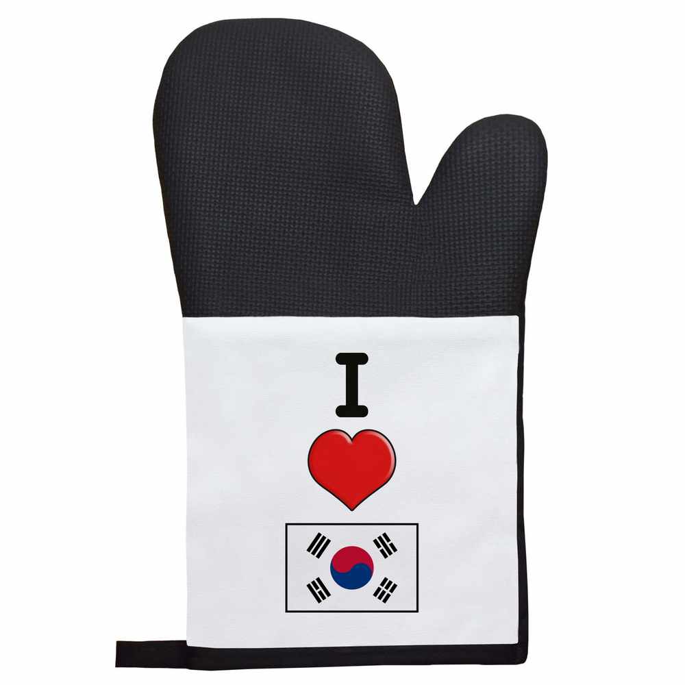 'I Love South Korea' Oven Glove / Mitten (OG032631)