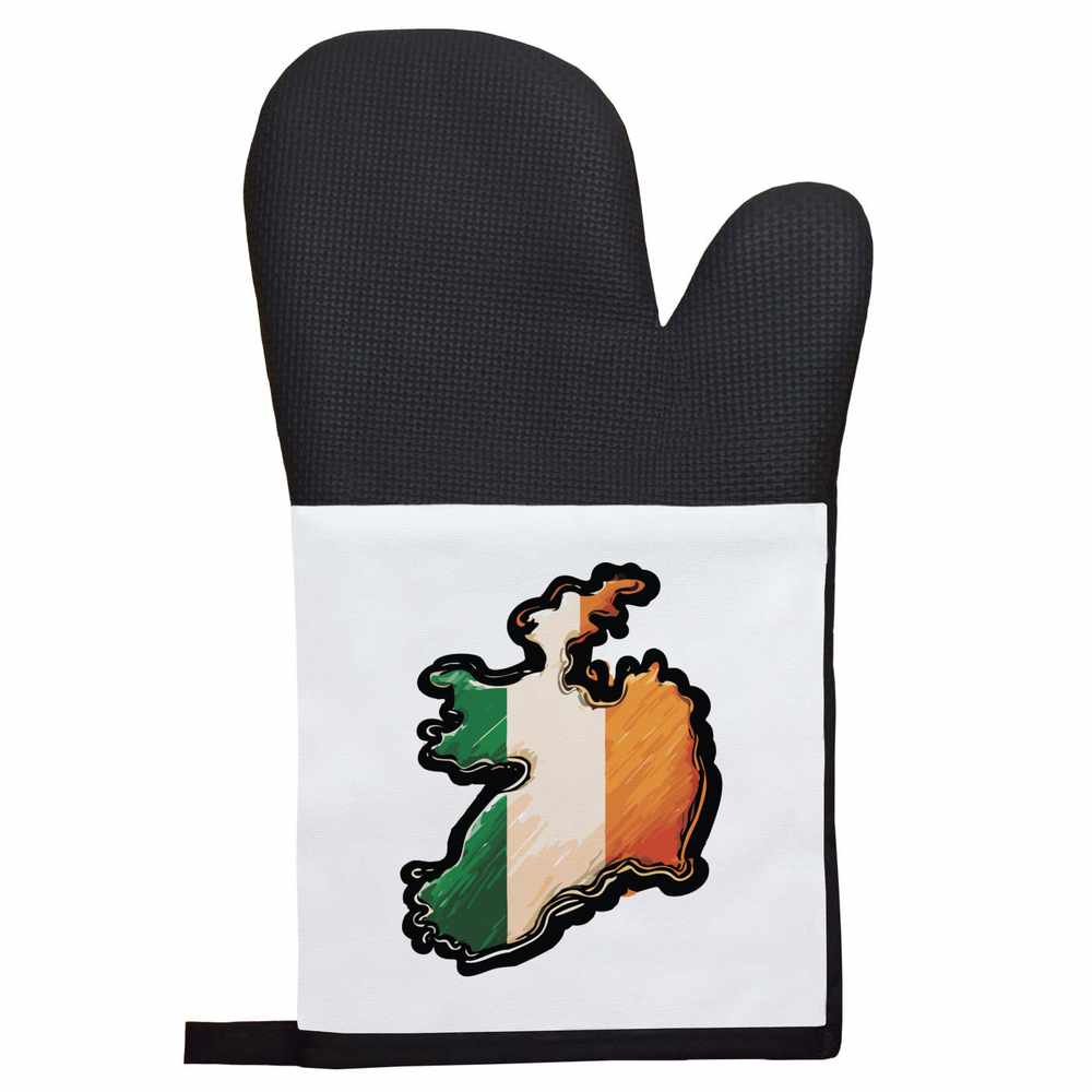 'Irish Flag Shaped Like Ireland' Oven Glove / Mitt (OG00022221)