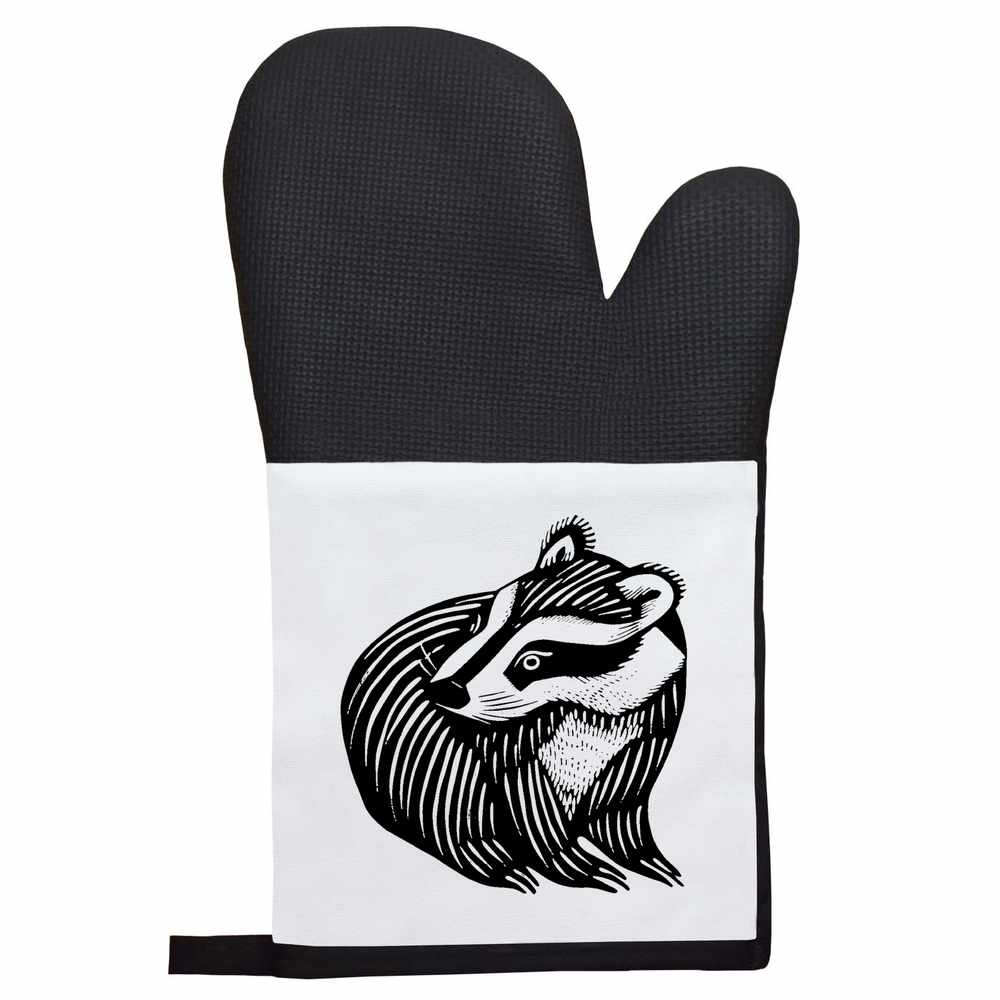 'Abstract Badger' Oven Glove / Mitt (OG00023147)