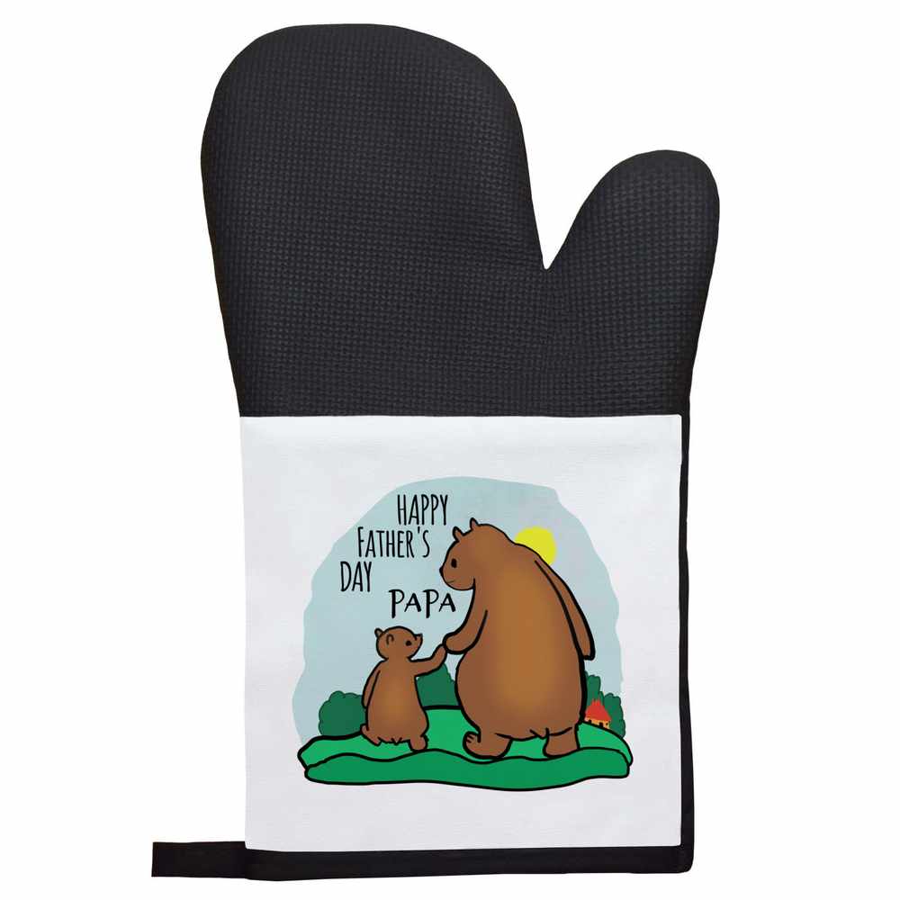 'Happy Father's Day Papa' Oven Glove / Mitt (OG00023740)