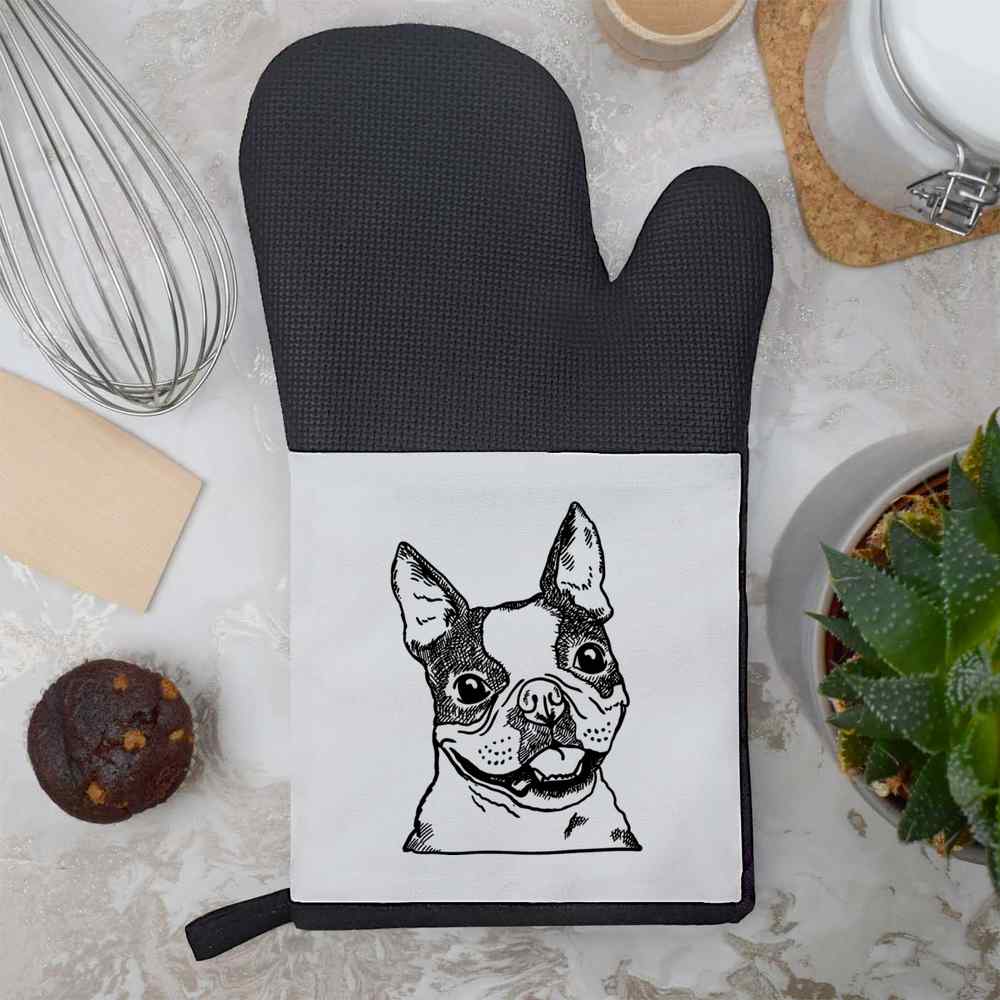 'French Bulldog Face ' Oven Glove / Mitten (OG049479) - Picture 7 of 15