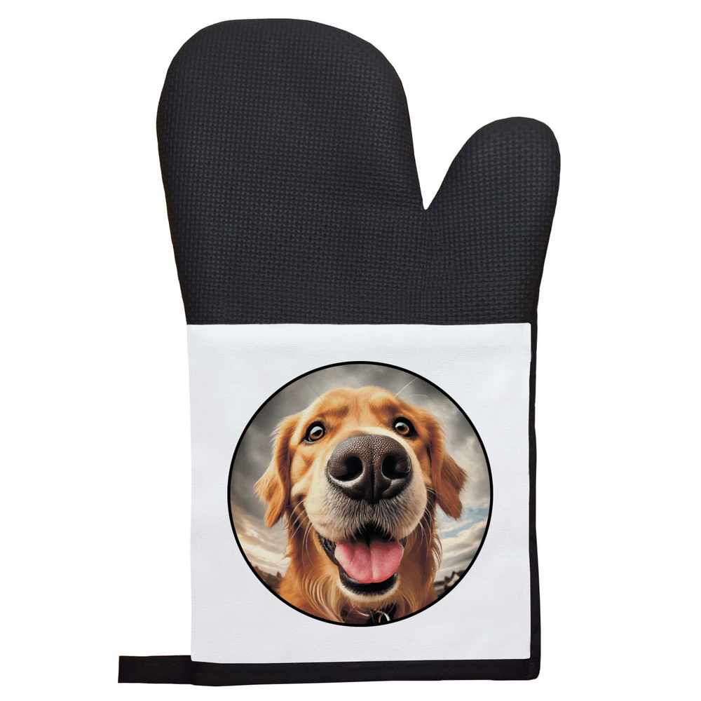 'Smiling Golden Retriever' Oven Glove / Mitt (OG00051609)
