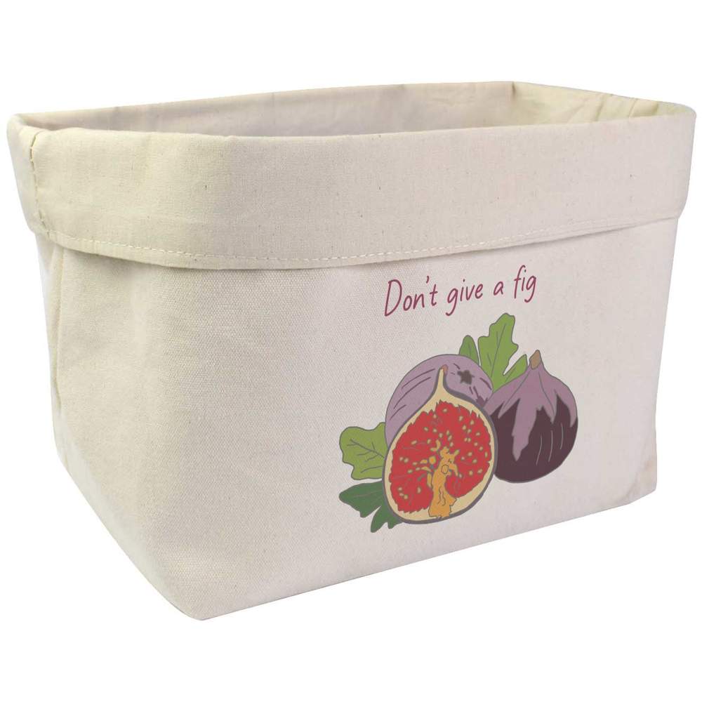 Large 'Don’t give a fig' Canvas Organiser / Storage Bag (OR00025389)