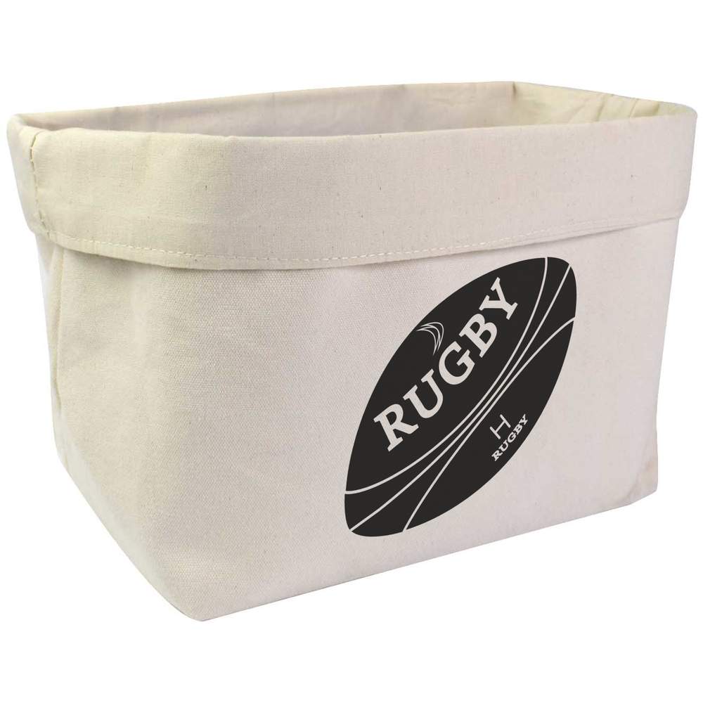 Large 'Rugby Ball' Canvas Organiser / Storage Bag (OR00025715)