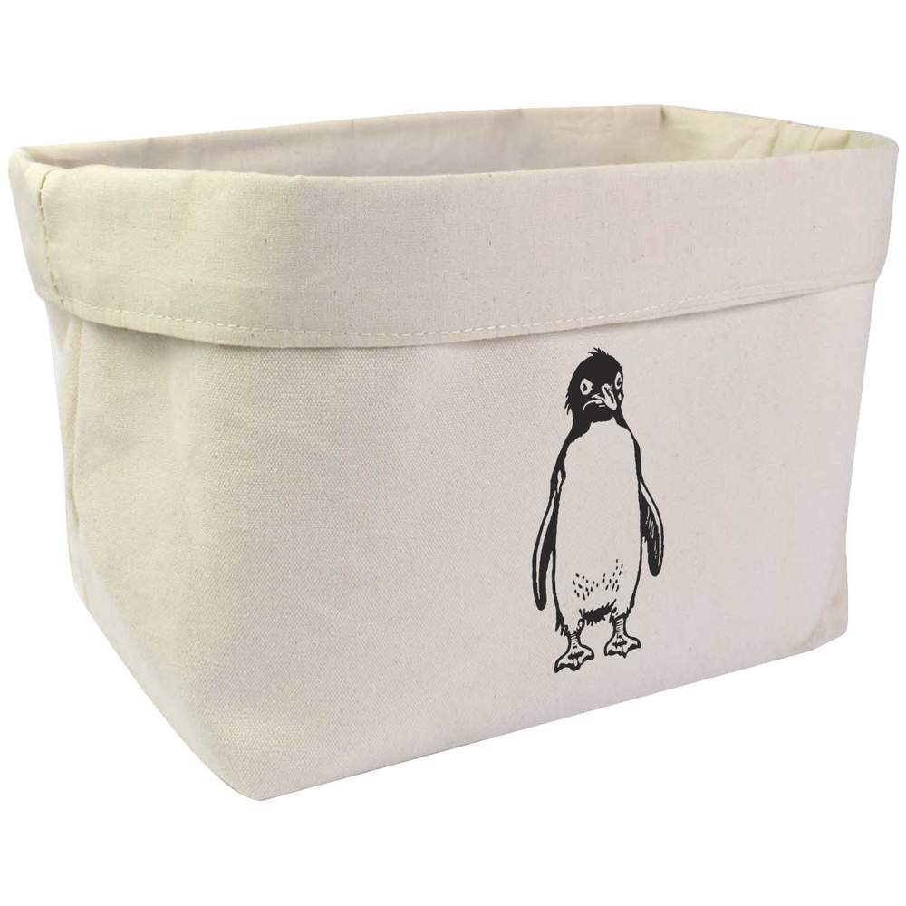 Large 'Rockhopper Penguin' Canvas Organiser / Storage Bag (OR00031235)