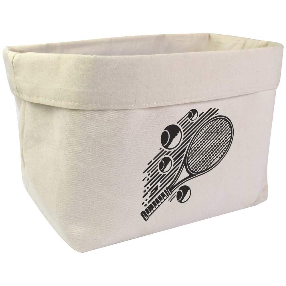 Large 'Tennis Racket & Balls' Canvas Organiser / Storage Bag (OR00032590)