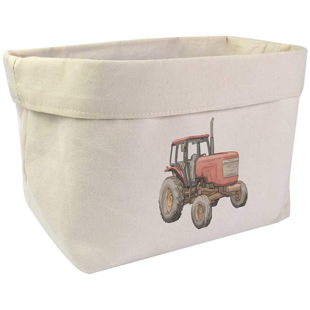 Large 'Rustic Old Farm Tractor' Canvas Organiser / Storage Bag (OR00032856)