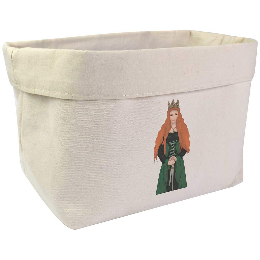 Large 'Red-Haired Medieval Warrior' Canvas Organiser / Storage Bag (OR00035108)