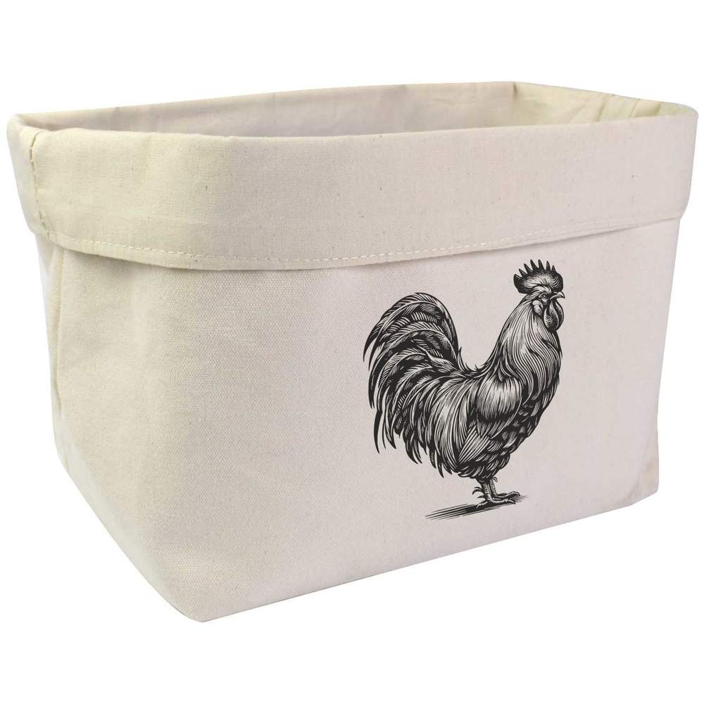 Large 'Proud Rooster' Canvas Organiser / Storage Bag (OR00035661)