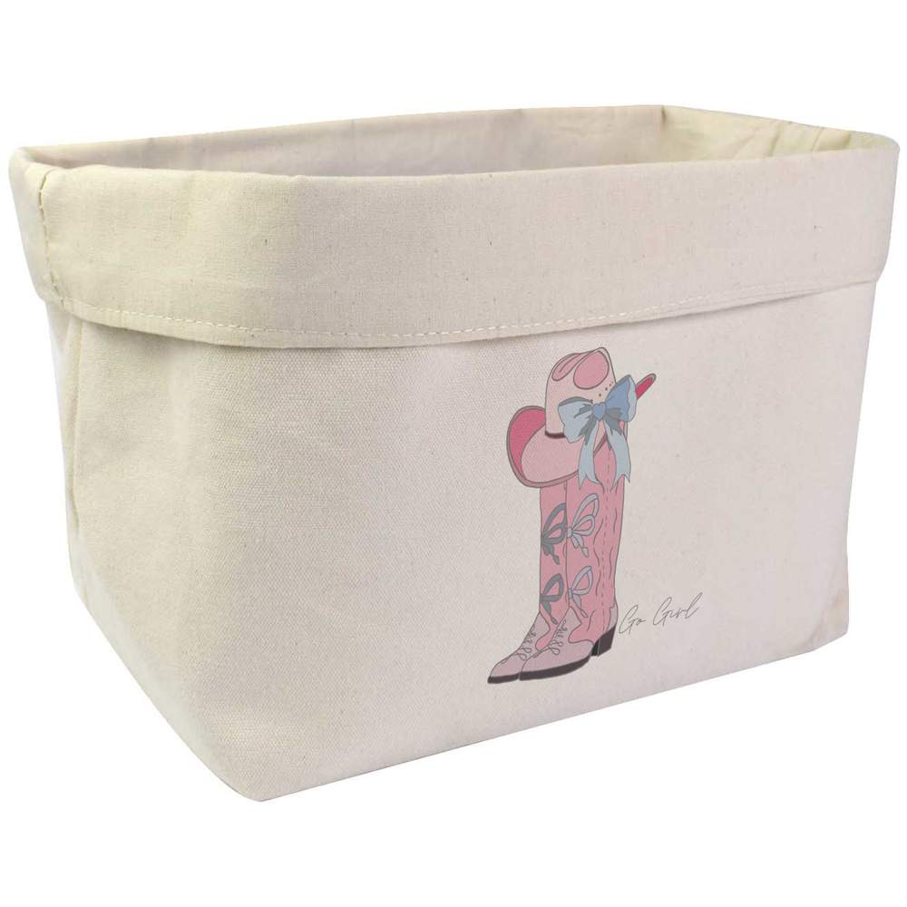 Large 'Cowboy Boots' Canvas Organiser / Storage Bag (OR00036020)