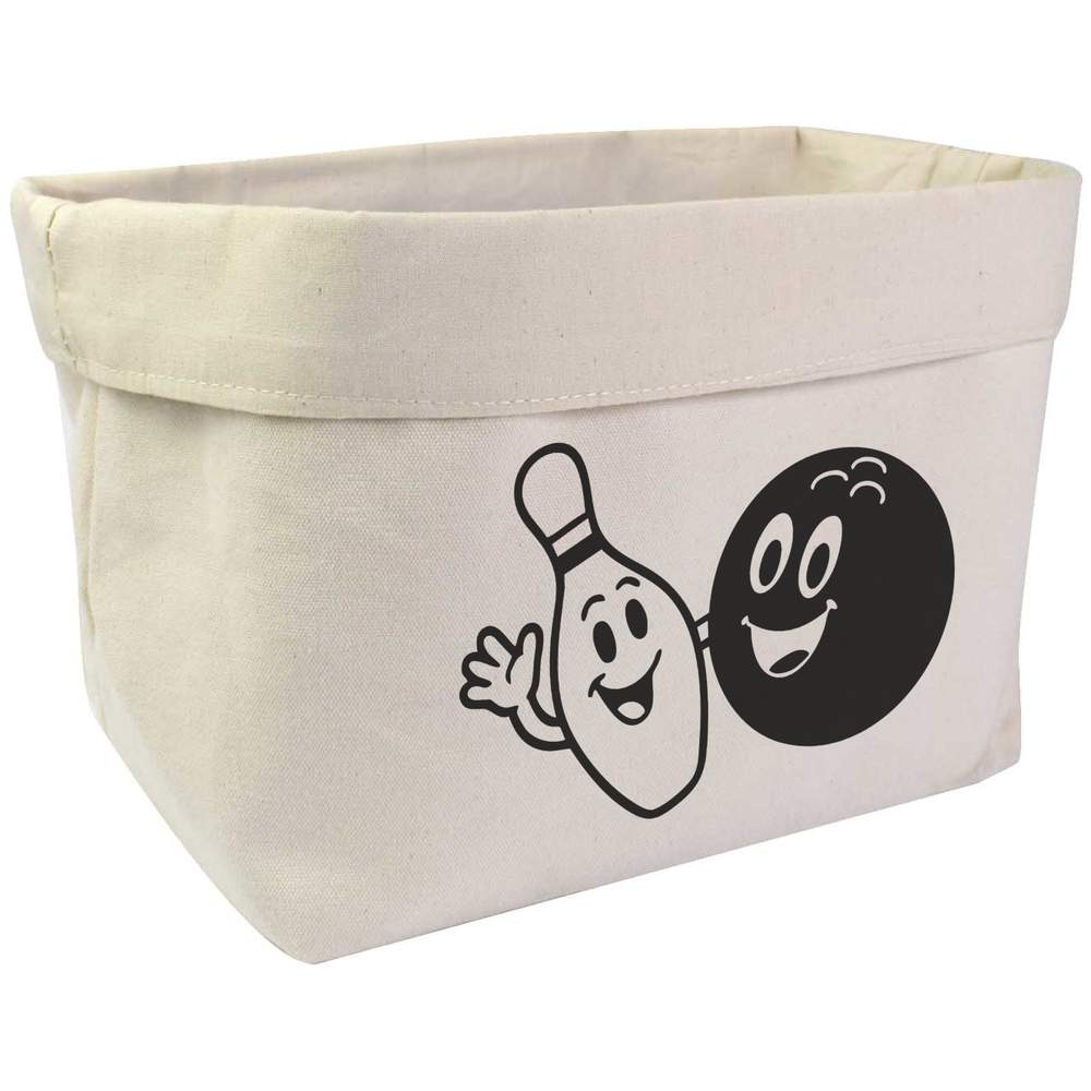 Large 'Bowling Ball and Pin' Canvas Organiser / Storage Bag (OR00038429)