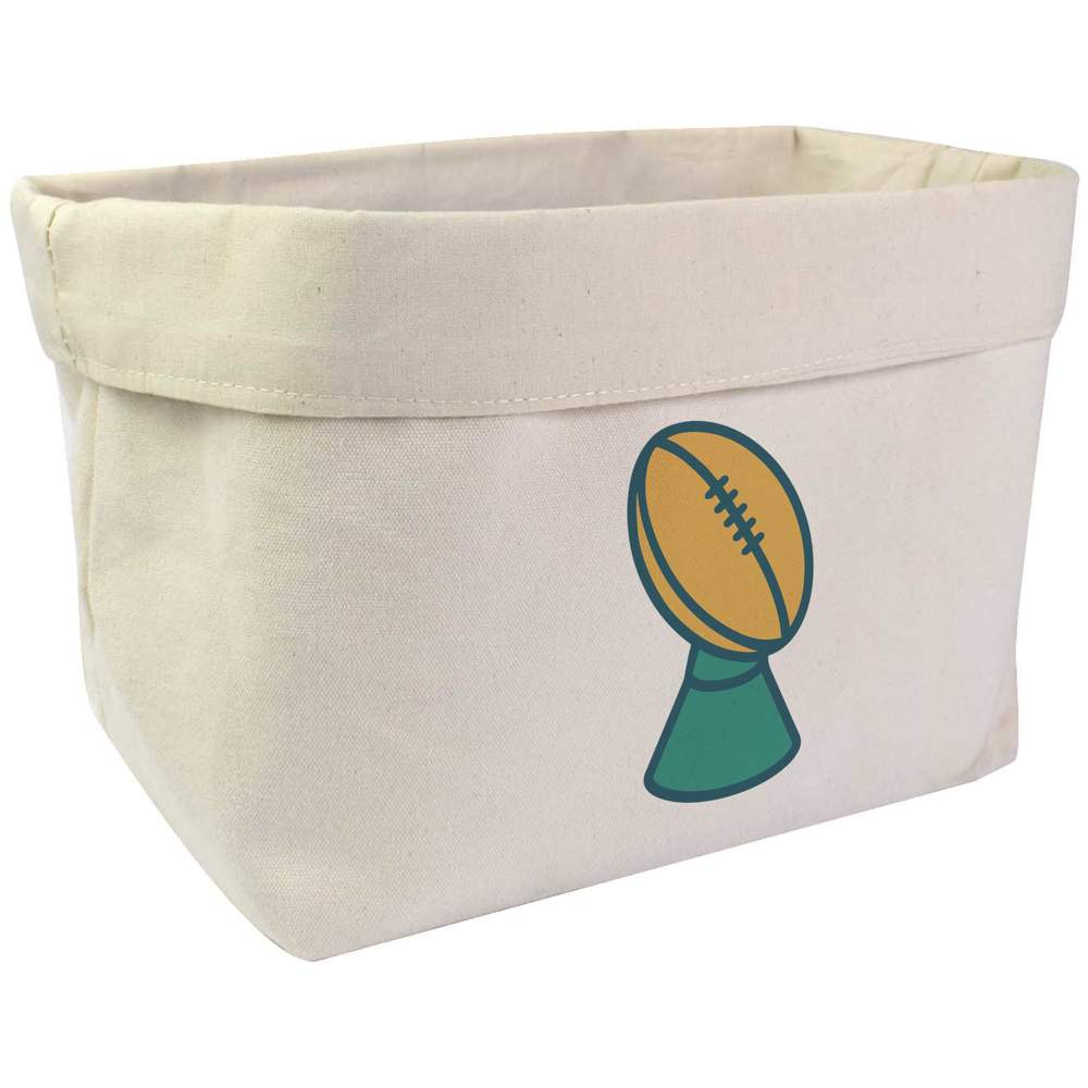 Large 'Rugby Ball Kicking Tee' Canvas Organiser / Storage Bag (OR00039234)
