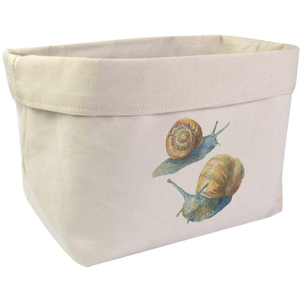 Large 'Two Snails' Canvas Organiser / Storage Bag (OR00040387)