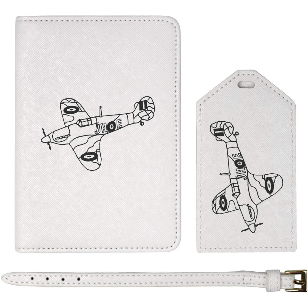 'Hurricane Plane' Passport Cover & Luggage Tag Travel Set (PA00003010)