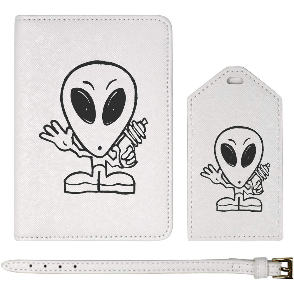 'Shocked Alien' Passport Cover & Luggage Tag Travel Set (PA00004167)