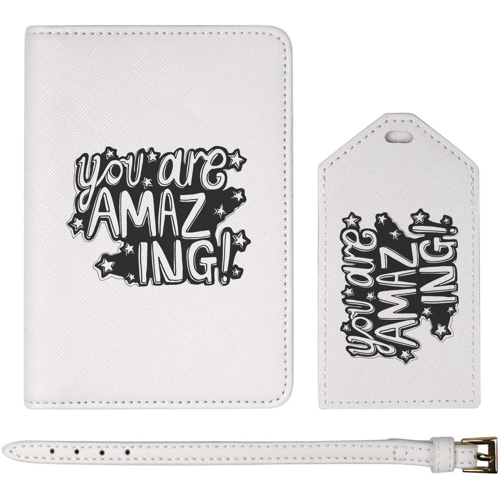 'You Are Amazing' Passport Cover & Luggage Tag Travel Set (PA00004794)