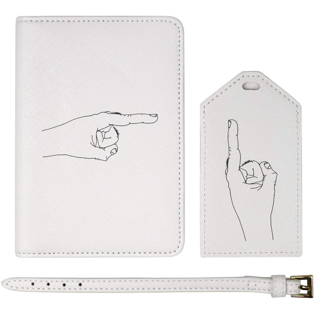'Pointing Finger' Passport Cover & Luggage Tag Travel Set (PA00005124)