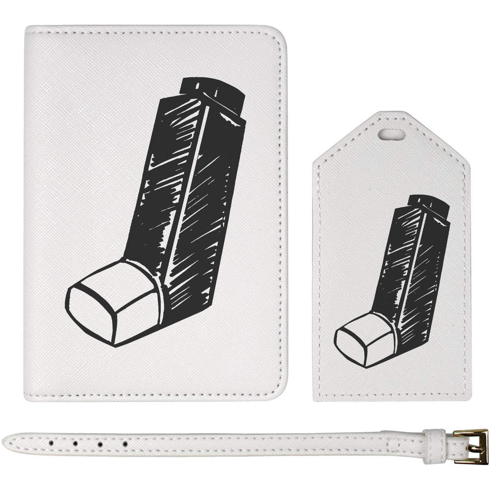 'Medical Inhaler' Passport Cover & Luggage Tag Travel Set (PA00005244)