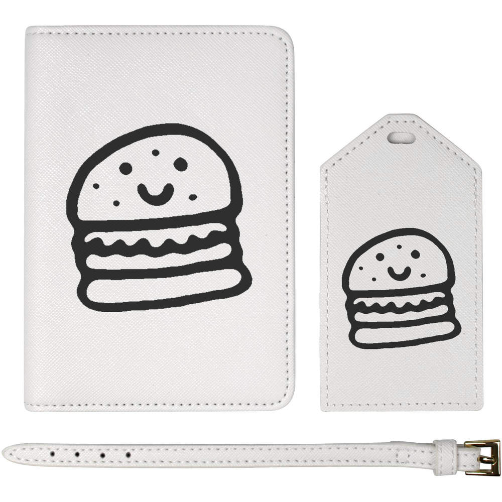 'Happy Burger' Passport Cover & Luggage Tag Travel Set (PA00005757)