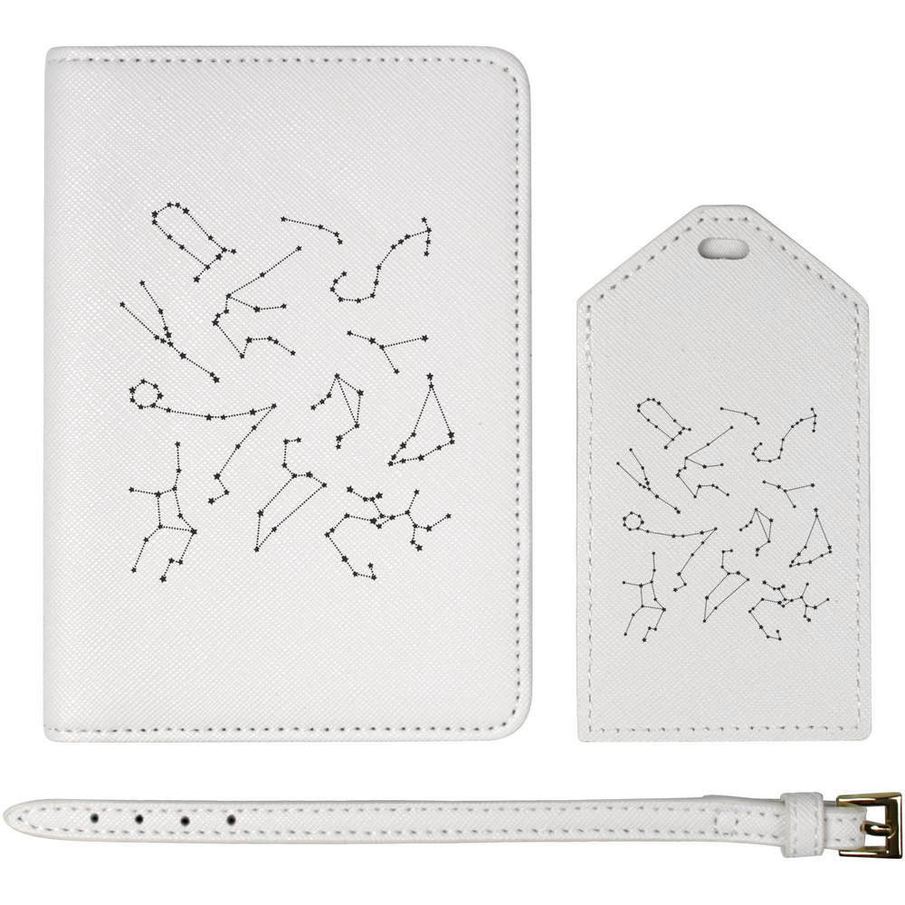 'Zodiac Star Pattern' Passport Cover & Luggage Tag Travel Set (PA00005962)