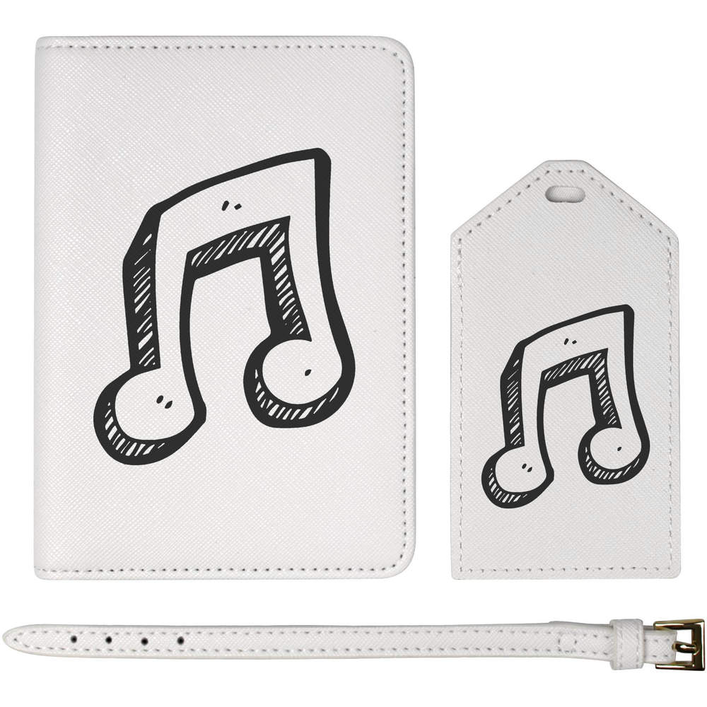 'Music Note' Passport Cover & Luggage Tag Travel Set (PA00006111)