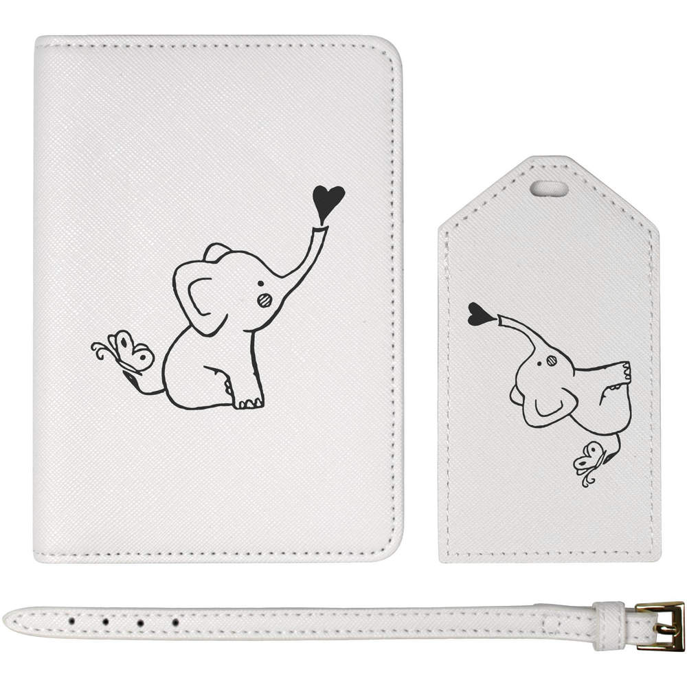'Baby Elephant' Passport Cover & Luggage Tag Travel Set (PA00006461)