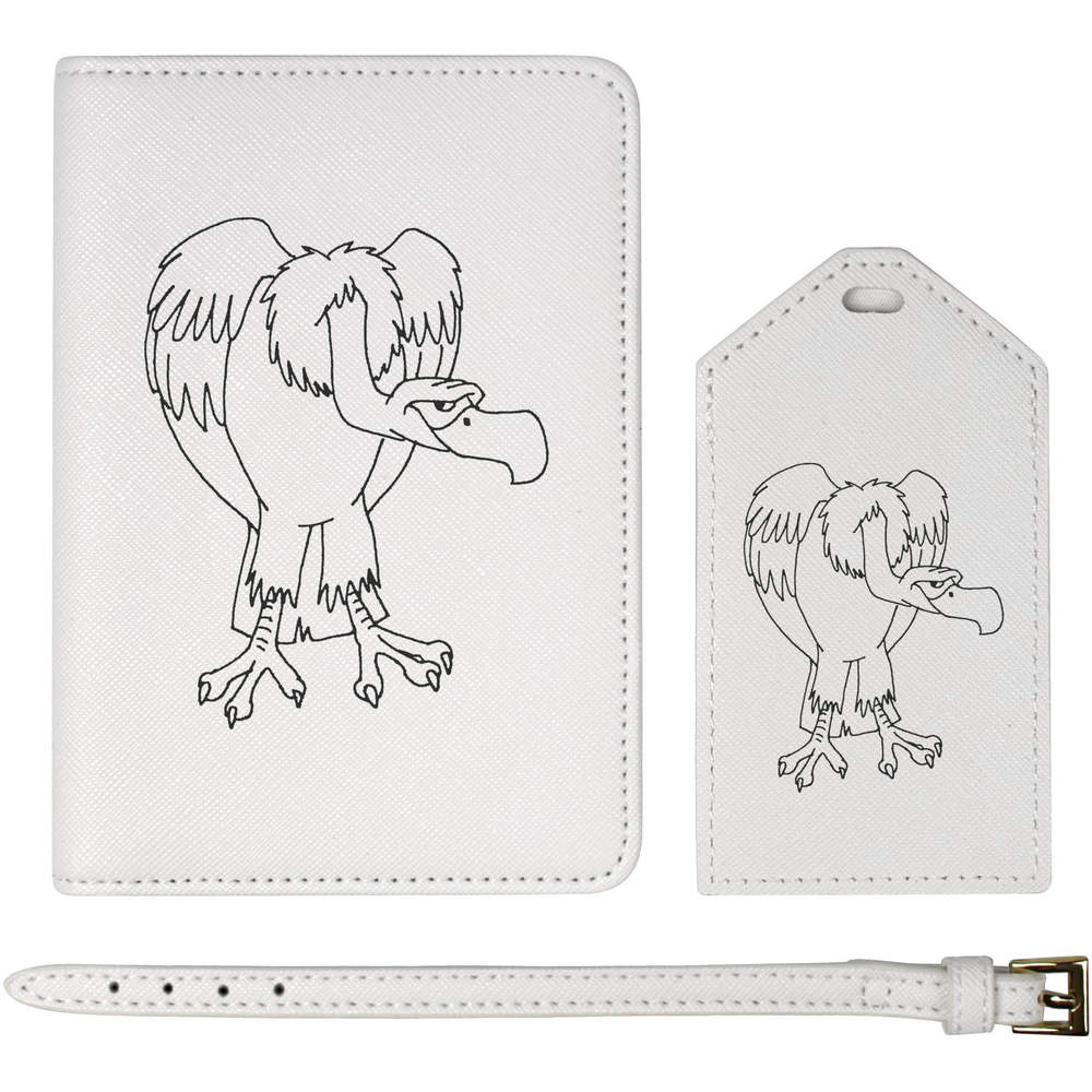 'Vulture Bird' Passport Cover & Luggage Tag Travel Set (PA00006772)