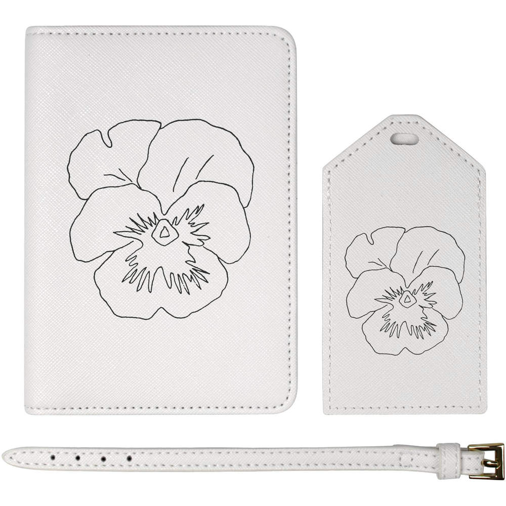 'Pansy' Passport Cover & Luggage Tag Travel Set (PA00007168)