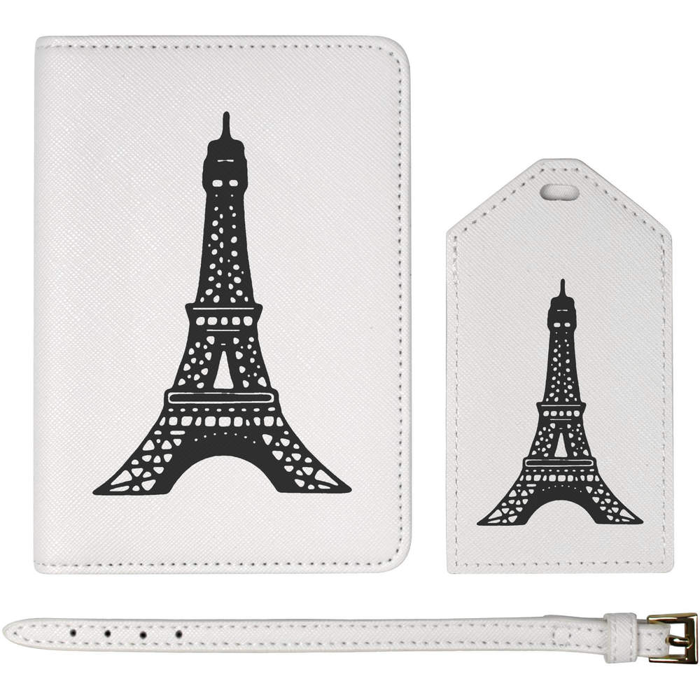 'Eiffel Tower' Passport Cover & Luggage Tag Travel Set (PA00007465)