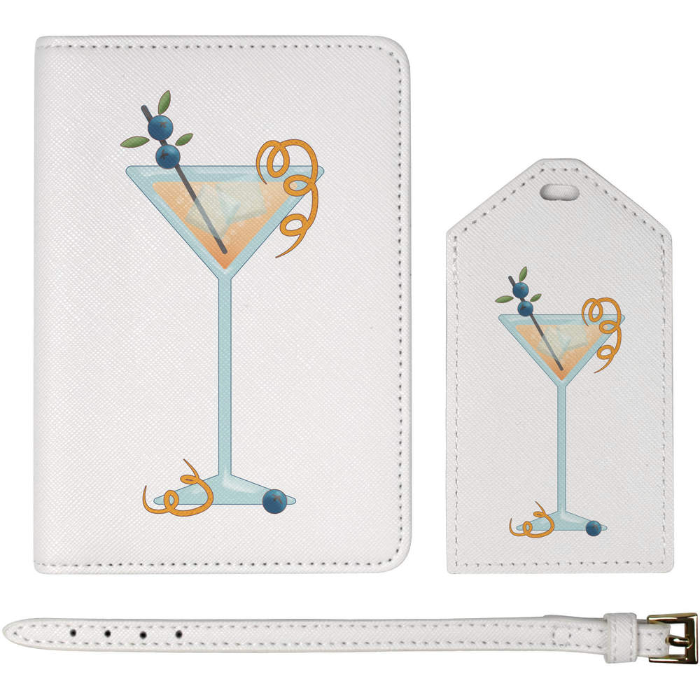 'Fruity Cocktail' Passport Cover & Luggage Tag Travel Set (PA00007661)