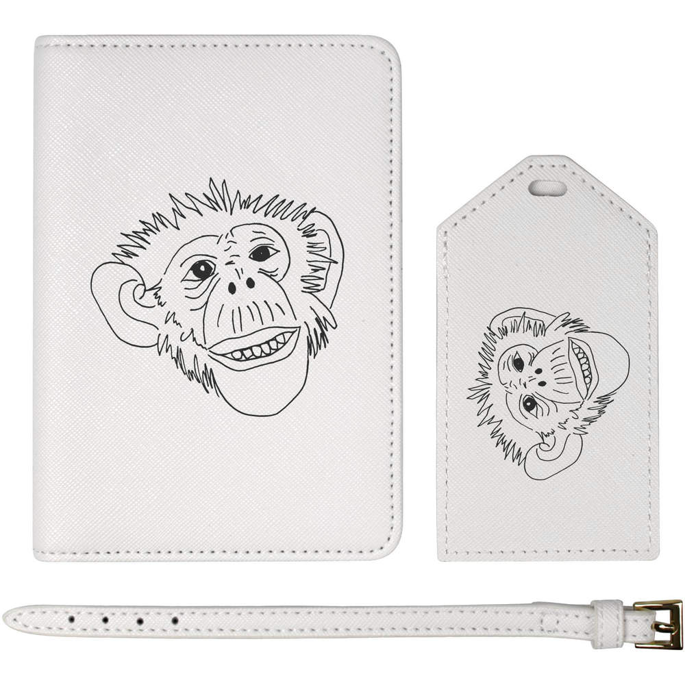 'Monkey Face' Passport Cover & Luggage Tag Travel Set (PA00007852)
