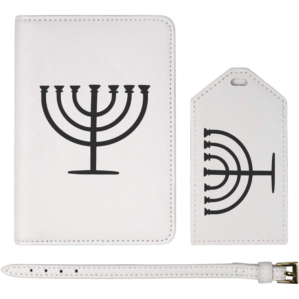 'Menorah' Passport Cover & Luggage Tag Travel Set (PA00008828)