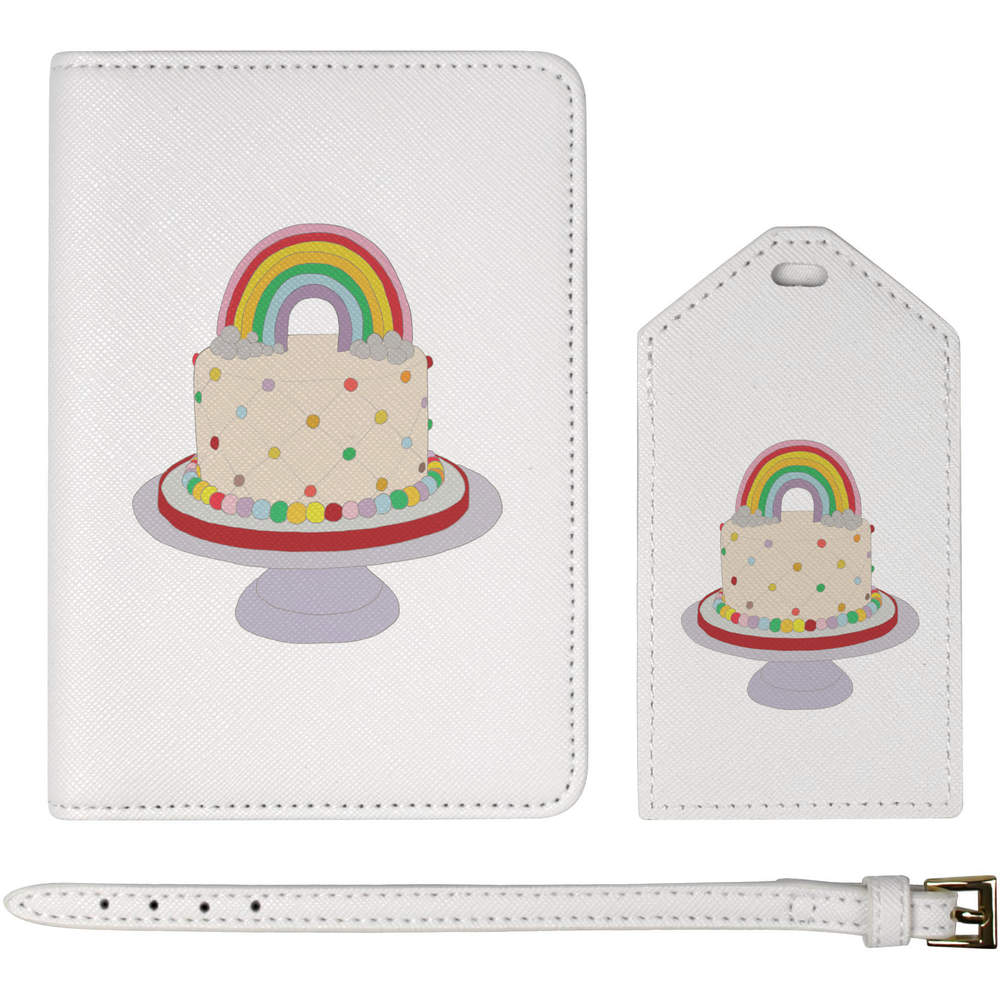 'Rainbow Cake' Passport Cover & Luggage Tag Travel Set (PA00010804)