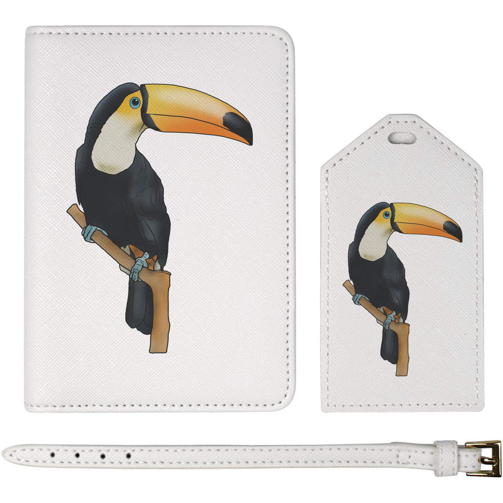 'Perched Toucan' Passport Cover & Luggage Tag Travel Set (PA00014020)