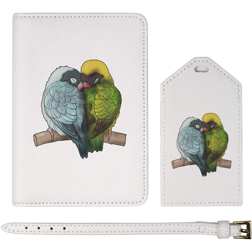 'Love Birds' Passport Cover & Luggage Tag Travel Set (PA00015342)