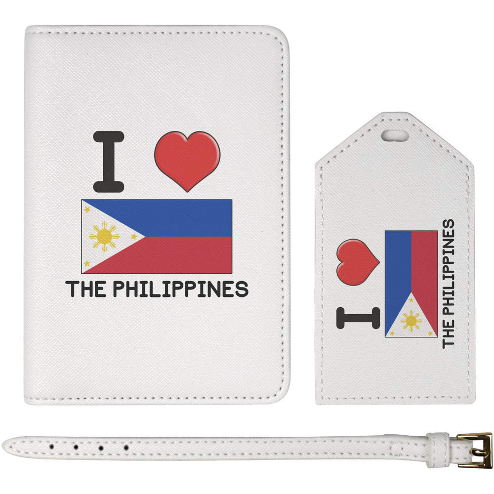 'I Love The Philippines' Passport Cover & Luggage Tag Travel Set (PA00016210)