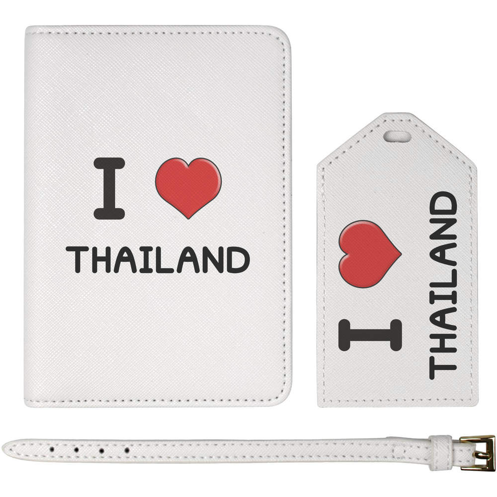 'I Love Thailand' Passport Cover & Luggage Tag Travel Set (PA00016313)