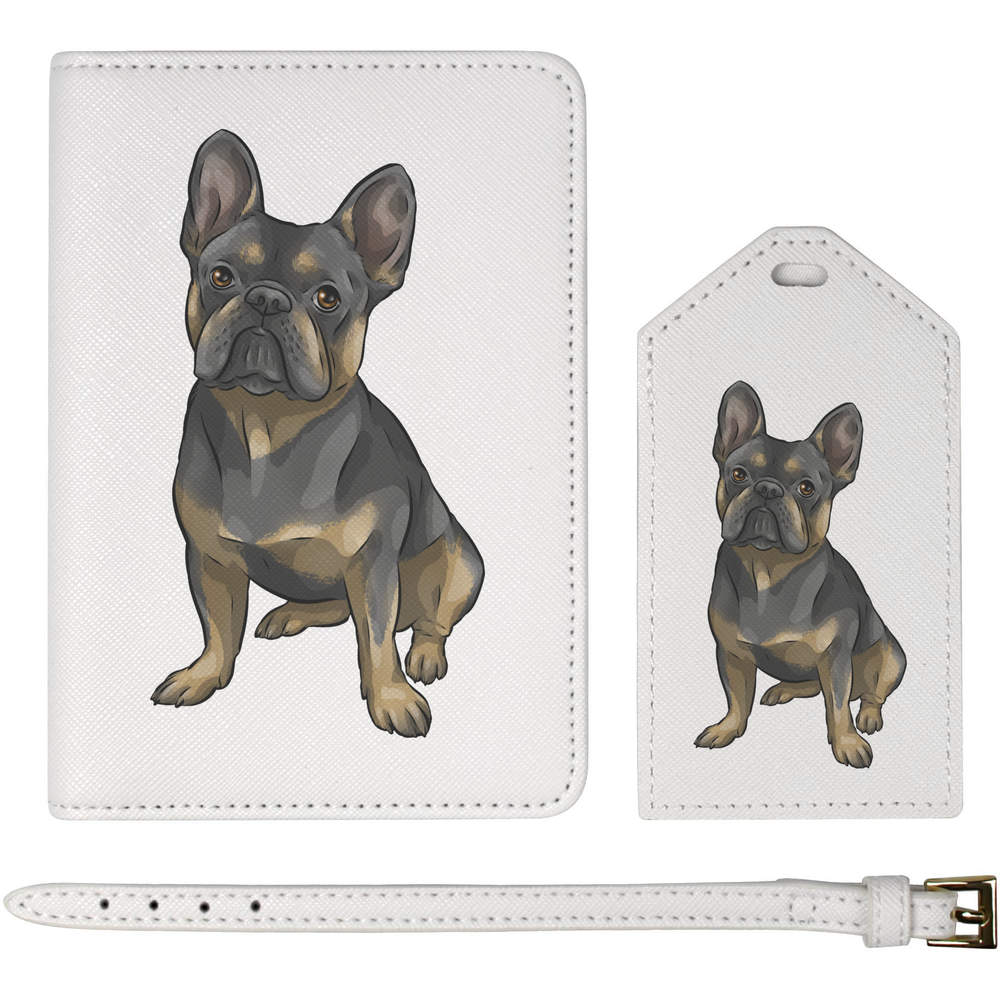 'French Bulldog' Passport Cover & Luggage Tag Travel Set (PA00018506)