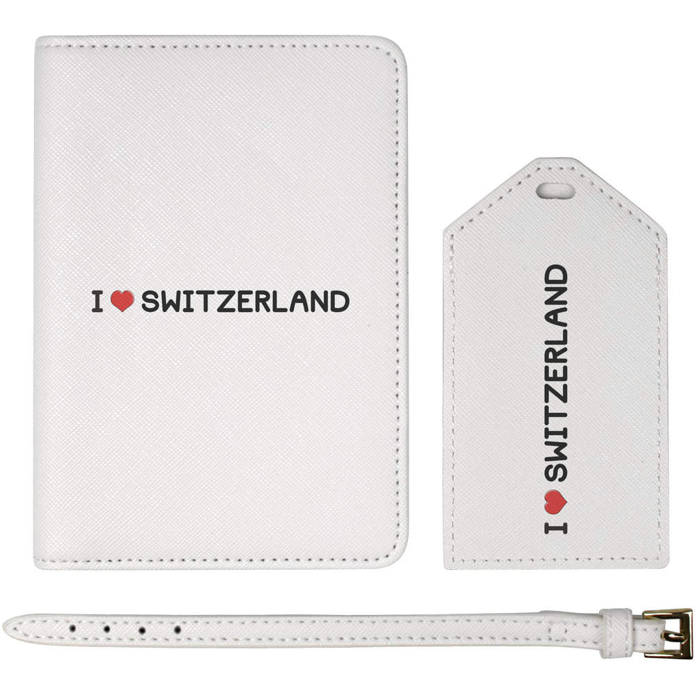 'I Love Switzerland' Passport Cover & Luggage Tag Travel Set (PA00019694)