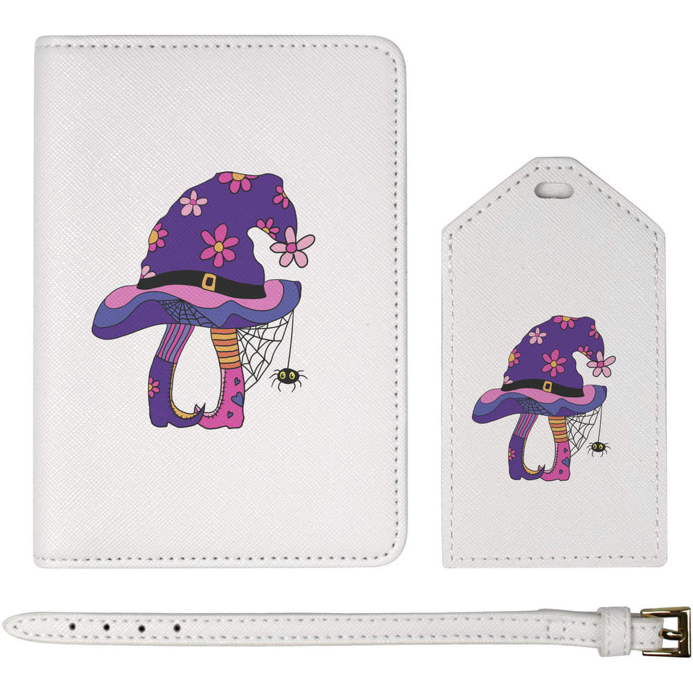 'Witchy Hat With Feet' Passport Cover & Luggage Tag Travel Set (PA00023951)