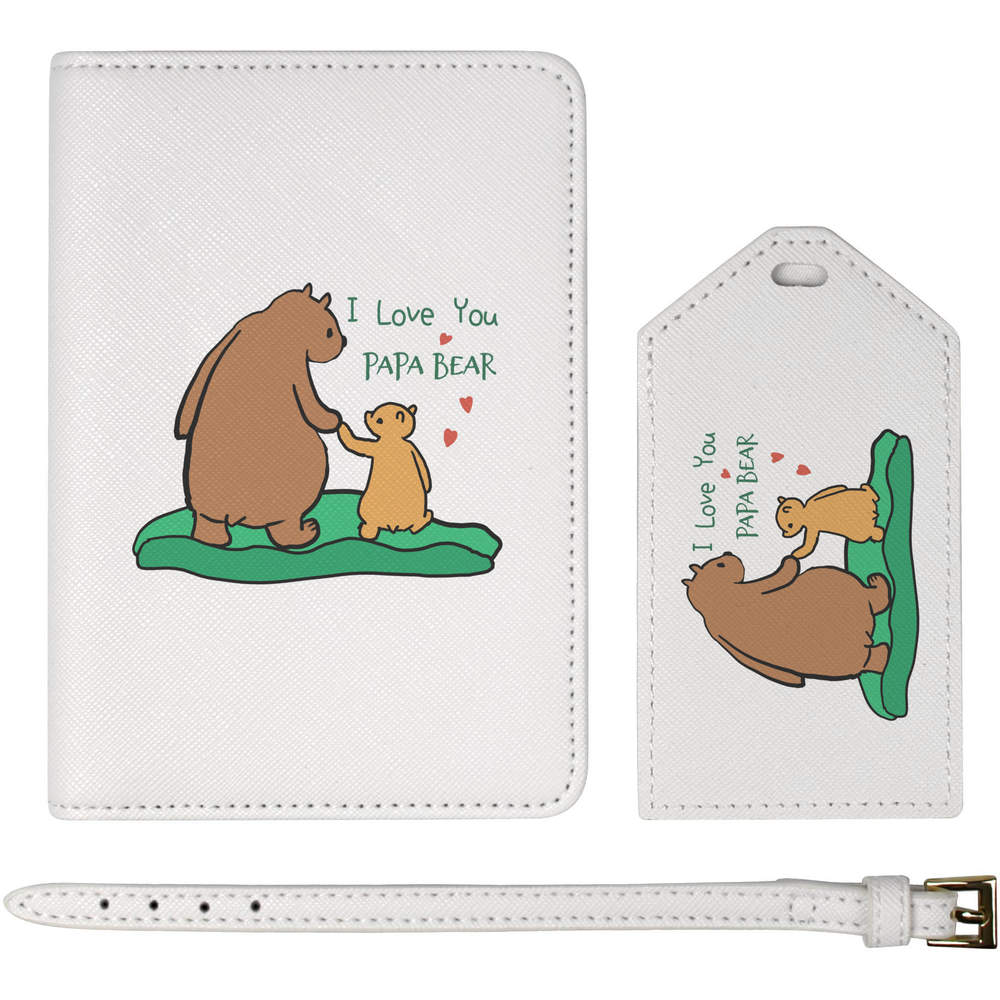 'I Love You Papa Bear' Passport Cover & Luggage Tag Travel Set (PA00028776)