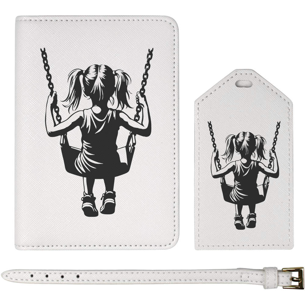 'Girl On A Swing' Passport Cover & Luggage Tag Travel Set (PA00030135)