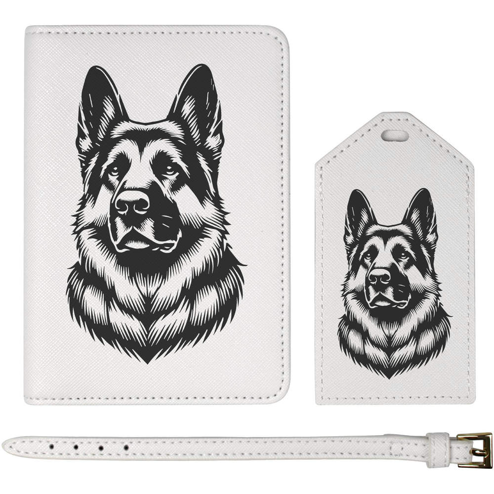 'German Shepherd' Passport Cover & Luggage Tag Travel Set (PA00030374)