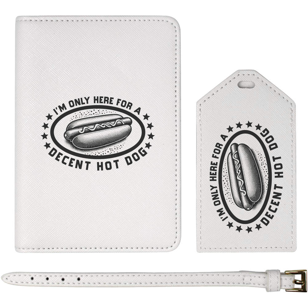 'Decent Hot Dog' Passport Cover & Luggage Tag Travel Set (PA00030568)