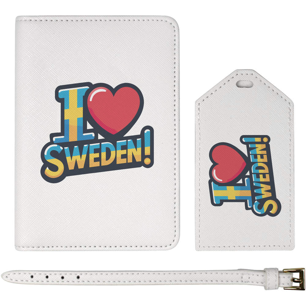'I Love Sweden!' Passport Cover & Luggage Tag Travel Set (PA00031290)