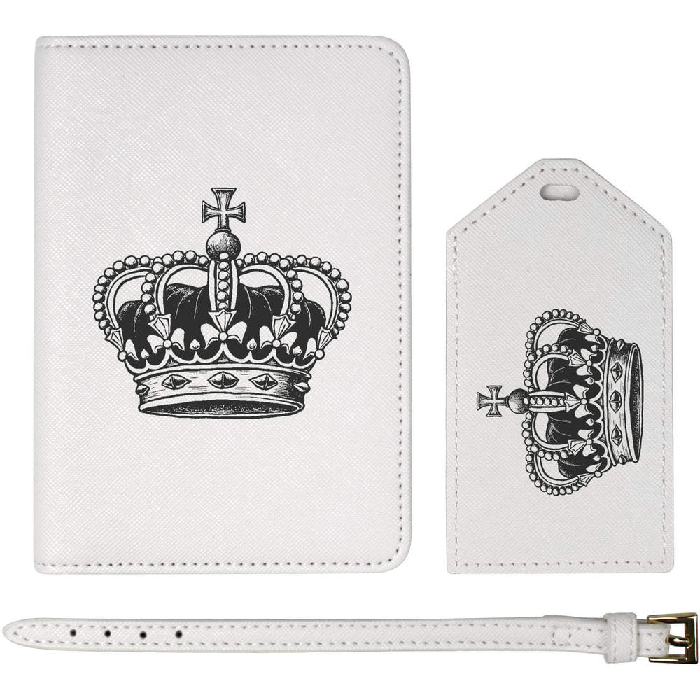 'English Crown' Passport Cover & Luggage Tag Travel Set (PA00032228)
