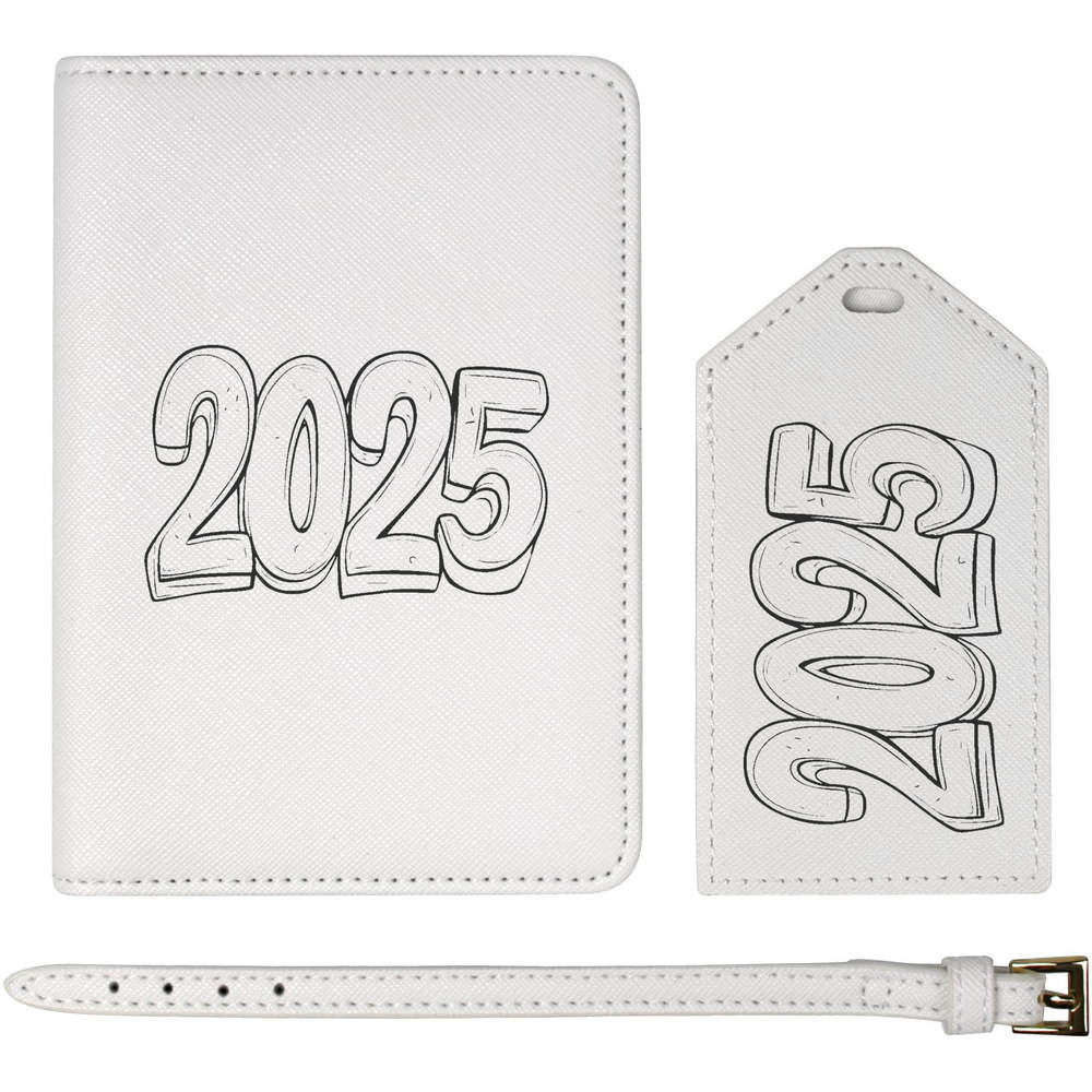 'Year 2025' Passport Cover & Luggage Tag Travel Set (PA00032959)