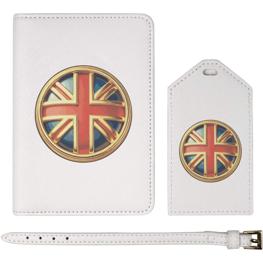 'Union Jack Roundel' Passport Cover & Luggage Tag Travel Set (PA00033128)